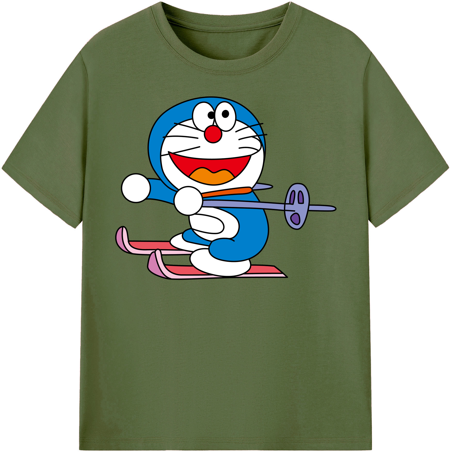（画像用） ドラえもん Doraemon 綿100％半袖Tシャツ（フロントプリント）